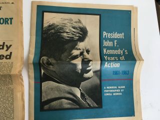 Vintage John F.  Kennedy Assassination Memorabilia - EMPIRE & DENVER POST 3