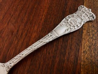 - American Sterling Silver Teaspoon For Royal Arcanum,  Boston: Crown Handle
