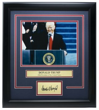 Trump 2020 Make America Great Again Autograph 18 " X16 " Framed Maga