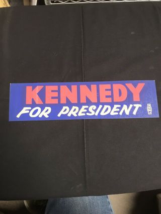 John F Kennedy For President Campaign Political Bumper Sticker Jh550