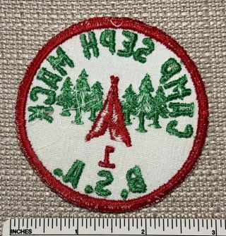 Vintage 1950s CAMP SEPH MACK Boy Scout Uniform Badge PATCH 1st Year Camper BSA 2