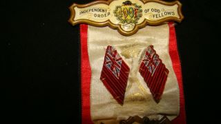 Vintage I.  O.  O.  F.  Odd Fellows In Memoriam Ribbon.  Port Stanley Ont.  Lodge 95 2