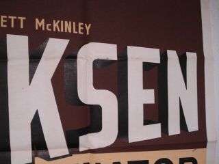Vintage Everett Mckinley Dirksen Political Campaign Republican Banner 3