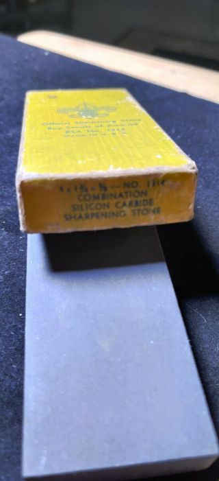 Vintage Official Boy Scouts Of America Sharpening Stone 1950 ' s BSA 3