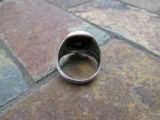 Vintage Sterling Silver 100B Fraternal Organization Ring,  S - 9,  gtw = 7,  7 2