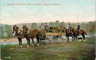 Canadian North - West Mounted Police Wagon & Escort Nwmp Canada Postcard G60