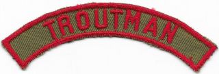 Troutman Community Strip 1946 - 1953 Khaki And Red Krs Boy Scouts Of America