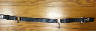Vintage Canadian Girl Guides CGG Assn Scout Leather Belt W/ 2 Pc Buckle EXC 3