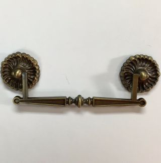 5 Vintage Nos Drawer Pulls Brass 4 - 1/2” Center Hardware Oil Rubbed Brushed