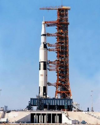 Saturn V Rocket On Pad Apollo 13 Nasa 11x14 Silver Halide Photo Print