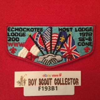 Boy Scout Oa Echockotee Lodge 200 1978 Se - 5 Host Order Of The Arrow Flap Patch