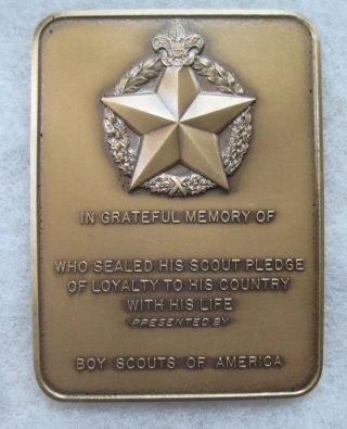 Boy Scout World War II and Korea War Plaque for Scouts who lost life in War 2