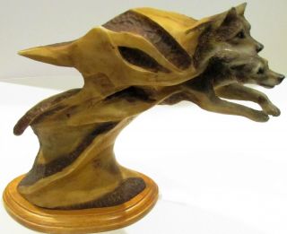 " Outbound " Mill Creek Studio Wooden Sculpture By Desiree Hajny