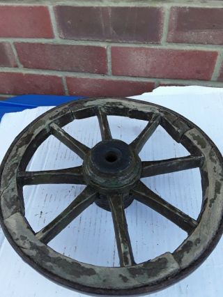 Vintage Small Wooden Cart / Wagon Wheel 25cm Approx