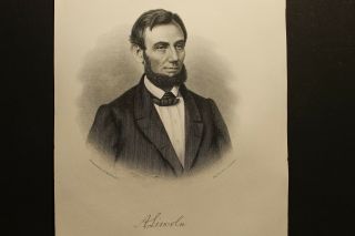 Abraham Lincoln,  Engraving 1866 2