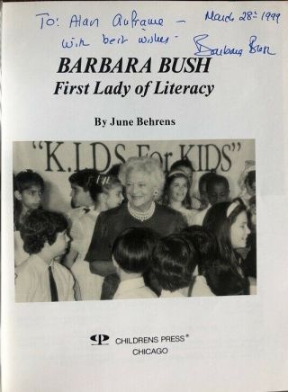 Barbara Bush - Signed Softcover Book 2