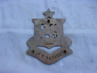 Texas Cavaliers Brass Trivet - - 1954 Date - - Alamo Iron,  San Antonio COOL 2