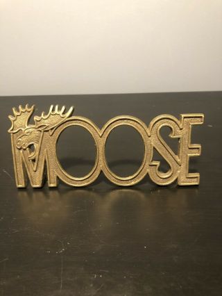 Loyal Order Of The Moose Vintage 1979 Gold Standing Medal Pap