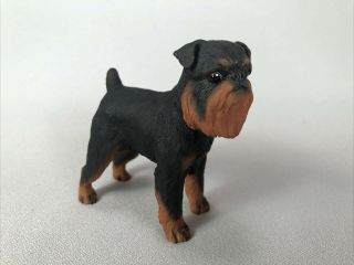 North Light (england) Black/tan Uncropped Figurine Of A Brussels Griffon Dog