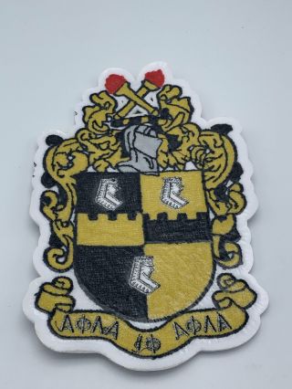 Alpha Phi Alpha - 10.  5in Chenille Embroidered Shield Patch (Iron on) 3