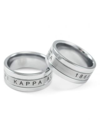 Pi Kappa Alpha Tungsten Ring With Brush Finish