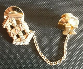 Alpha Delta Kappa Sorority Aak Gold Filled Lapel Pin K On Chain 1/10 10k Gf
