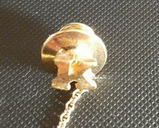 Alpha Delta Kappa Sorority AAK Gold Filled Lapel Pin K on Chain 1/10 10K GF 3