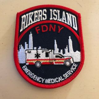 Fdny Fire Department York Ny - Rikers Island Velcro® Brand Patch Ems