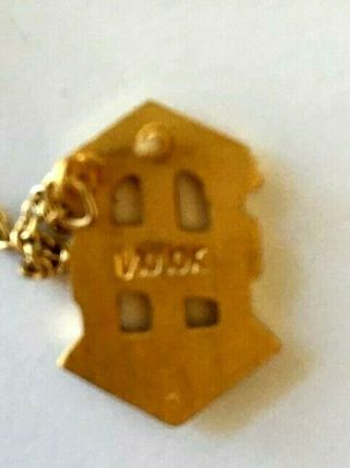 Yellow Gold Alpha Delta Kappa w/ Seed Pearls Sorority Pin 1/10 10K 2