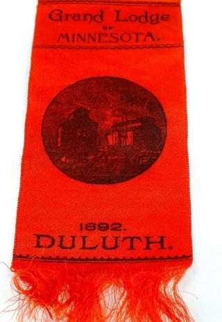 1892 I.  O.  O.  F.  ODD FELLOWS Duluth MN Grand Lodge BADGE FRATERNAL ORDER 3