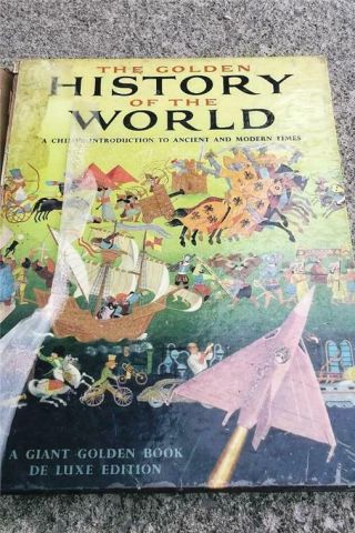 Vintage 1955 Giant Golden Book History Of The World Ancient & Modern Times Illus