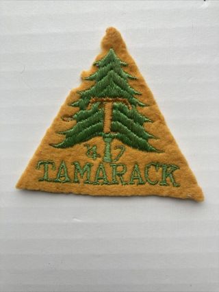 Boy Scout Camp Tamarack Felt Patch 1947