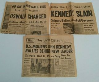 Lima News Look,  Saturday Evening Post John F Kennedy Assassination Memorabilia