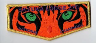 Boy Scout Oa 270 Skyuka Lodge Clemson 2018 National Champions 2020 Noac Flap