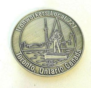 Vintage Ironworkers Union Lo.  721 Chicago 2011 Coin 2