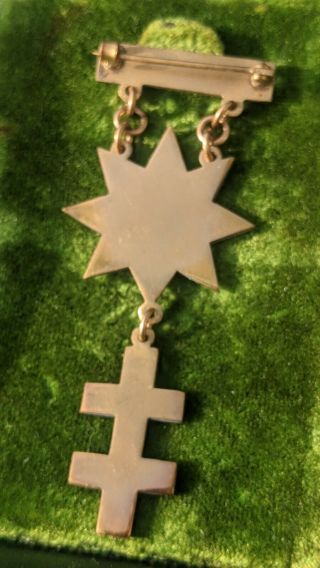 EARLY Vintage Masonic Knights Templar In Hoc Signo Vinces Past Commander Gold? 3