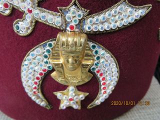 Shriner Masonic Ceremony Fez Hat tassel jeweled Mohammed 2