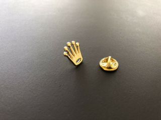 Gold plated Rolex crown emblem lapel pin 3