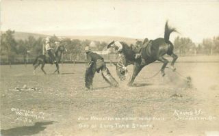 Bowman Cowboy Western Rodeo C - 1910 Pendleton Oregon Rppc Photo Postcard 11484