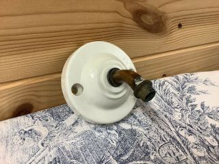 Vintage French Ceramic Wall Light Fitting