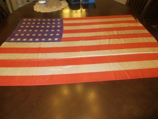 Antique American Flag 48 Star 32 " X 44 " Silk