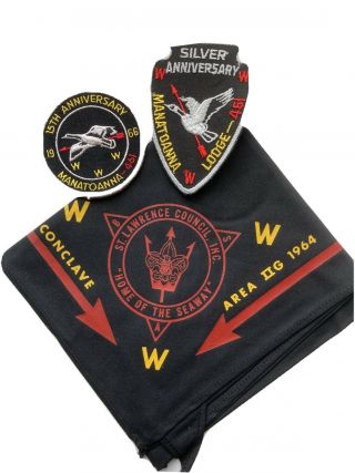 Boy Scout Oa Lodge 461 Manatoanna 1964 Conclave N/c And Anniversary Patches