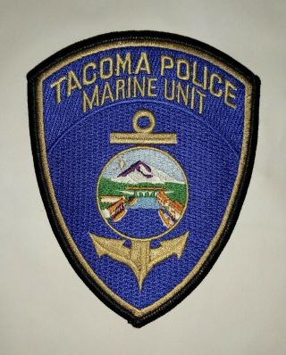 Tacoma Marine Unit Police Patch Washington Police Department
