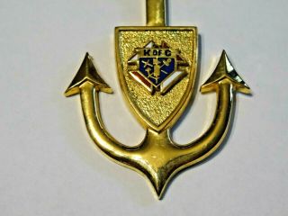 VINTAGE KNIGHTS OF COLUMBUS PAST GRAND KNIGHT MEDAL ANCHOR WITH RIBBON 2