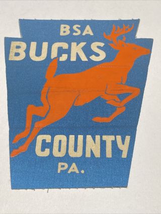 Vintage BSA Bucks County Pa Patch 5 3/4 Inches Long 2