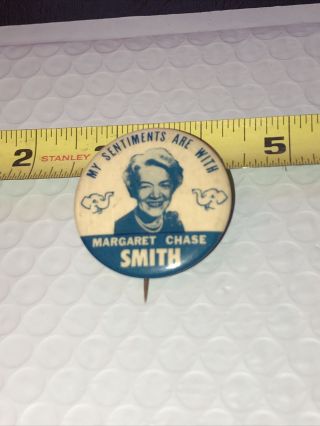 1964 Presidential Campaign Button Pin - Maine Senator Margaret Chase Smith