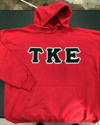 TKE Tau Kappa Epsilon size Large hoodie sweatshirt heavyweight cotton blend 2