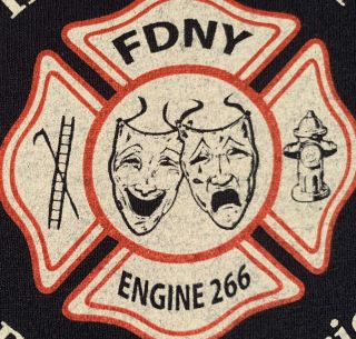 FDNY NYC Fire Department York City T - Shirt Sz XL Engine 266 Queens NYC 2