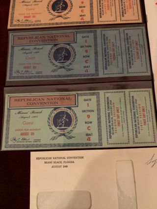 1968 Republican National Convention Full Tickets Miami Beach Telephone Directory 3