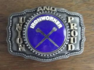 Ironworker Belt Buckle Union And Proud Nos